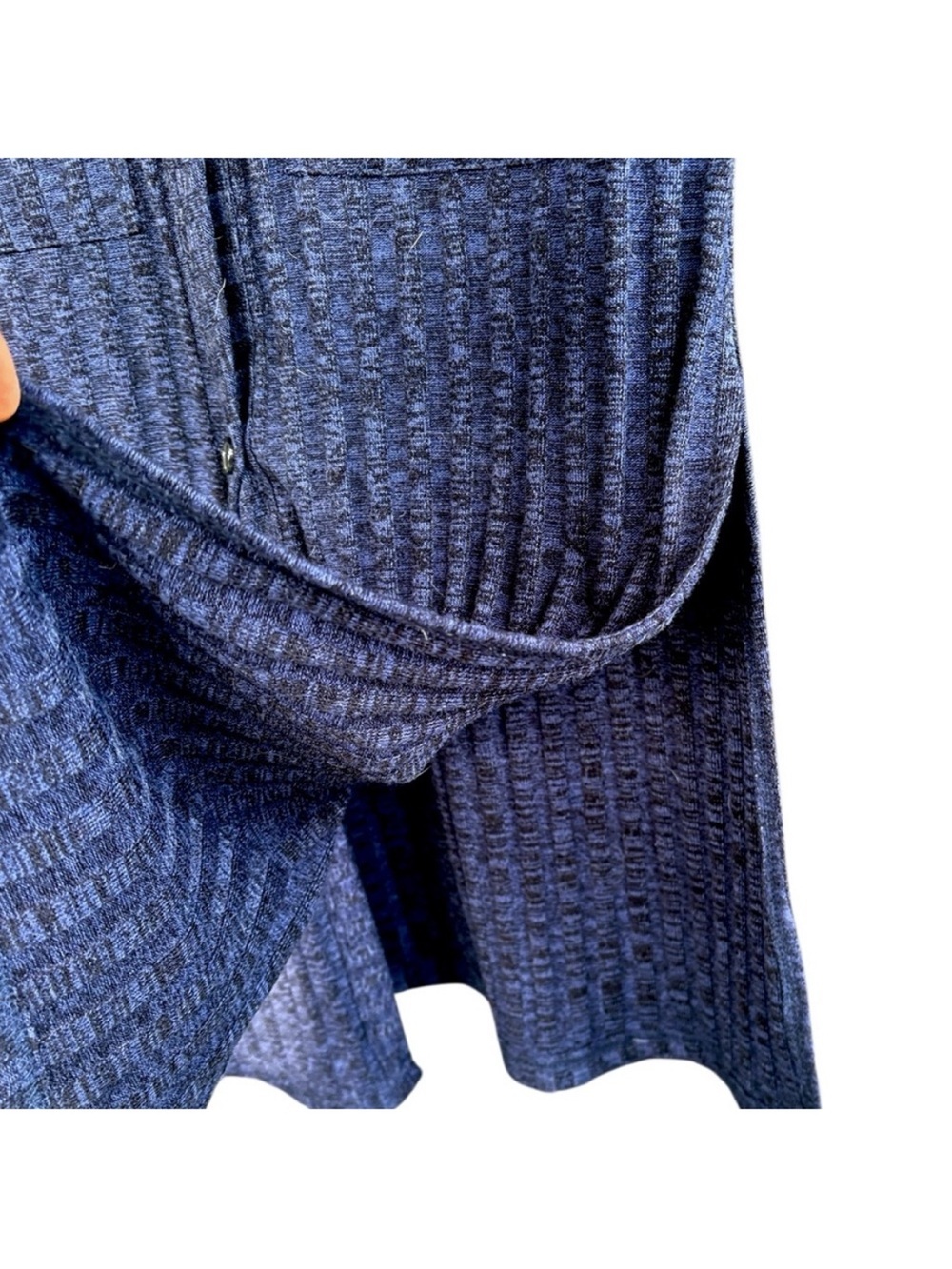 NWT EVEREVE PPLA Clothing Aggie Long Like Ribbed Duster Top Indigo Size XS - Picture 7 of 9